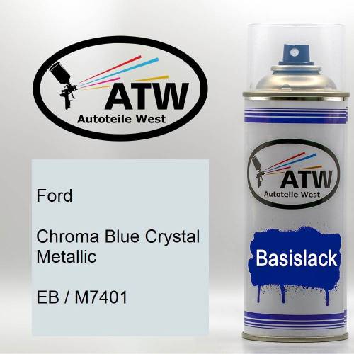 Ford, Chroma Blue Crystal Metallic, EB / M7401: 400ml Sprühdose, von ATW Autoteile West.